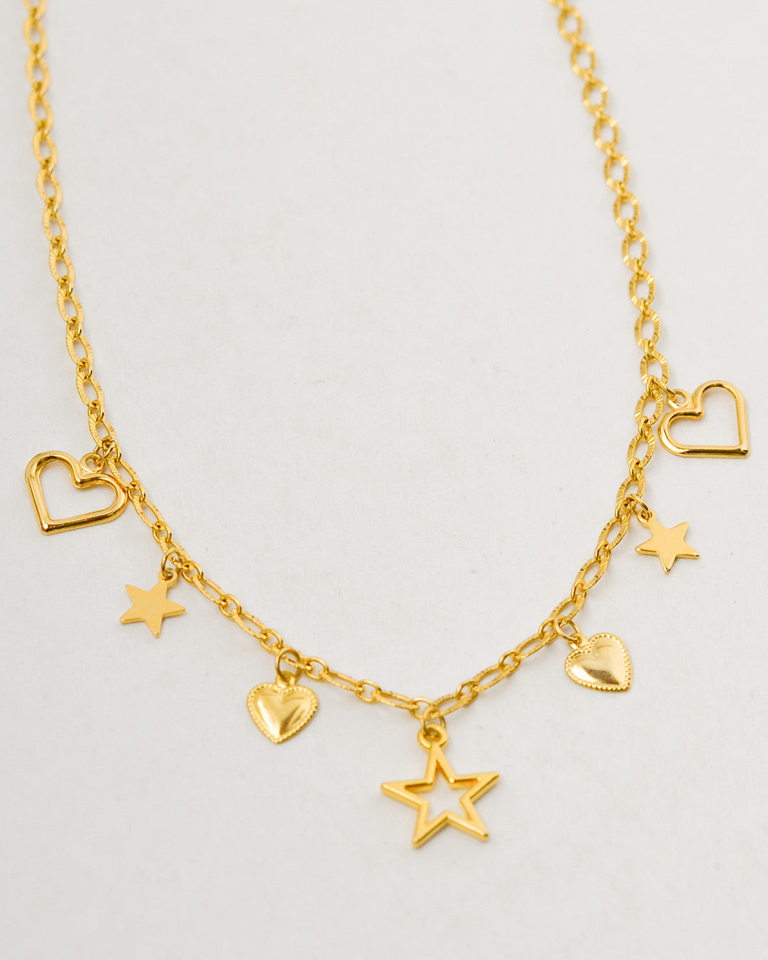 Collar Mini Dijes Corazones y Estrellas