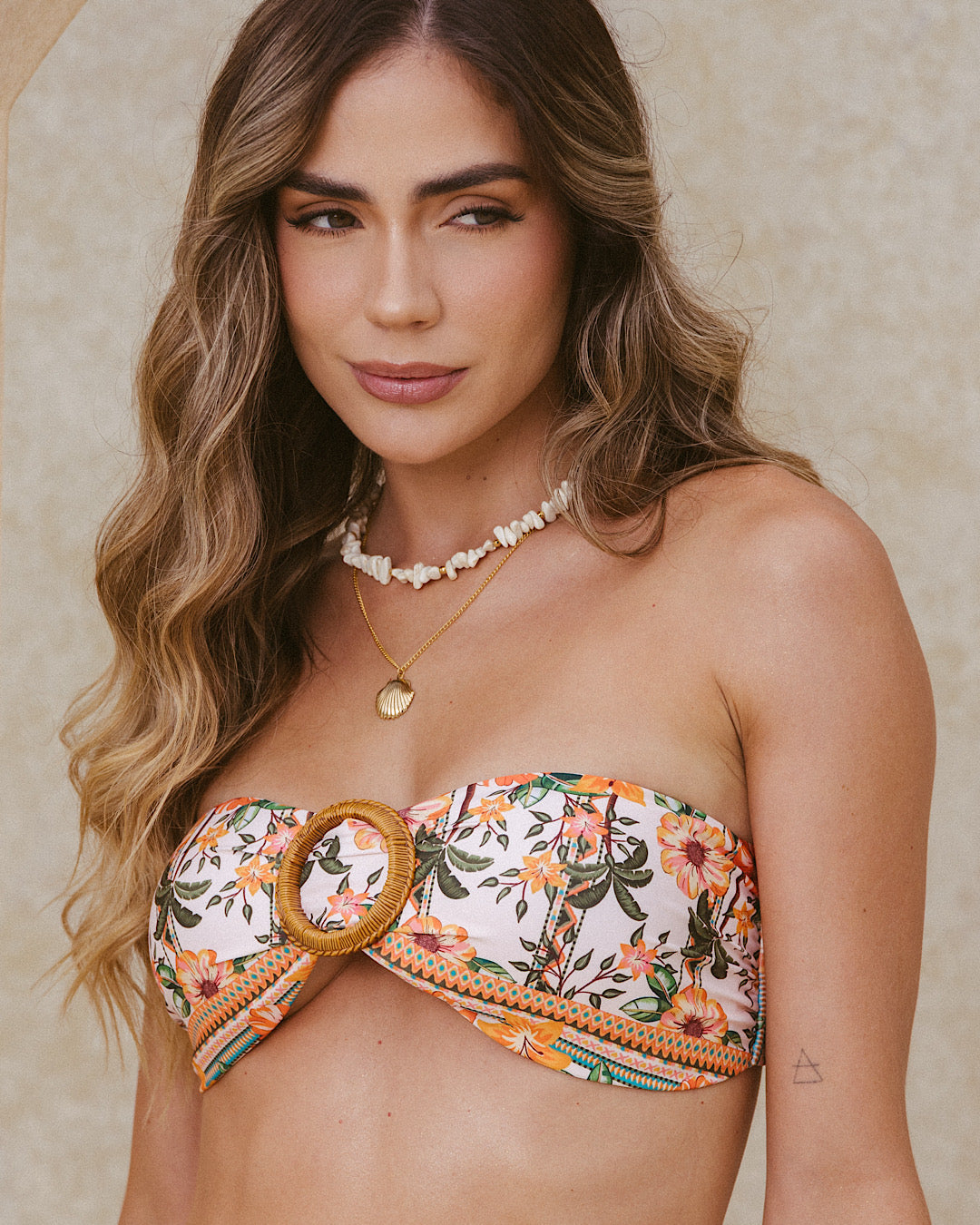 Exotic Floral Set Top Strapples Estampado