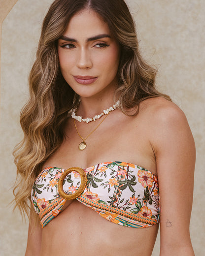 Exotic Floral Set Top Strapples Estampado